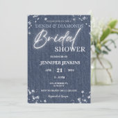 Denim Diamonds Glitter Bling Elegant Vrijgezellenf Kaart (Staand voorkant)