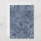 Denim Diamonds Glitter Bling Elegant Vrijgezellenf Kaart (Achterkant)