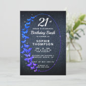 Denim Diamonds Glitter Butterflies Kaart (Staand voorkant)