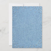 Denim Diamonds Glitter Elegant Frame Sweet 16 Kaart (Achterkant)