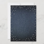 Denim Diamonds Glitter Modern 70th Birthday Party Kaart (Achterkant)