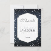 Denim Diamonds Glitter Rhinestones Lijst Dank u Bedankkaart (Voorkant)