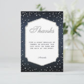 Denim Diamonds Glitter Rhinestones Lijst Dank u Bedankkaart (Staand voorkant)