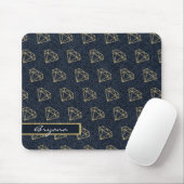 Denim & Diamonds Goud & Blauw Glam Computer Muismat (Met muis)