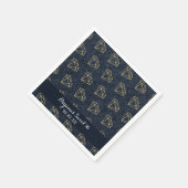 Denim & Diamonds Goud & Blauw Glam Feest Servetten (Hoek)