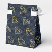 Denim & Diamonds Goud & Blauw Glam Party Favor Bedankdoosjes (Achterkant)