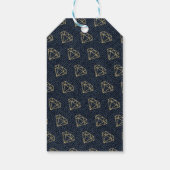 Denim & Diamonds Goud & Blauwe Glam Feest Cadeaulabel (Achterkant)