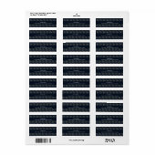 Denim & Diamonds Goud & Blauwe Glam Party Etiket (Full Sheet)