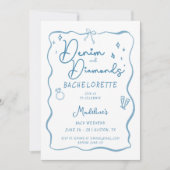 Denim Diamonds Hand Schrijven Bachelorette Route Kaart (Voorkant)