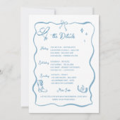 Denim Diamonds Hand Schrijven Bachelorette Route Kaart (Achterkant)