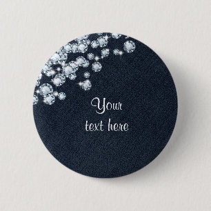 Denim & Diamonds Jean Princess Verjaardag Speld KN Ronde Button 5,7 Cm