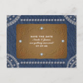 Denim & Diamonds Jeans Label Bewaar de datum Feest Aankondigingskaart (Voorkant)