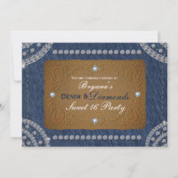Denim & Diamonds jeans label feest uitnodigingen
