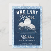 Denim Diamonds Laatste Rodeo Cowgirl Bachelorette Kaart (Voorkant)