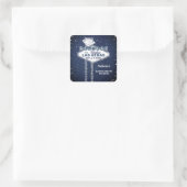 Denim Diamonds Las Vegas Bedankt Bachelorette Part Vierkante Sticker (Tas)