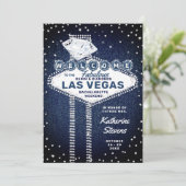 Denim Diamonds Las Vegas Bling Bachelorette Party Kaart (Staand voorkant)