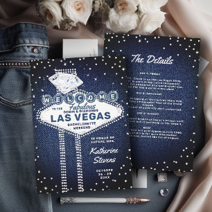 Denim Diamonds Las Vegas Bling Bachelorette Party Kaart