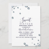 Denim & Diamonds Leren Verjaardagsfeest Sweet 16 Kaart (Voorkant)