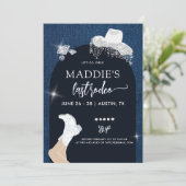 Denim Diamonds Lets Go Girls Arch Bachelorette Kaart (Staand voorkant)