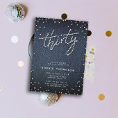 Denim Diamonds Moderne Kalligrafie 30e Verjaardag Kaart