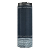 Denim & Diamonds Pailletten Glam Glitter Fonkeling Thermosbeker (Achterkant)