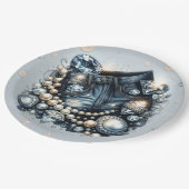 Denim Diamonds & Parels Jeans Bling Verjaardagsfee Papieren Bordje (Gekanteld)