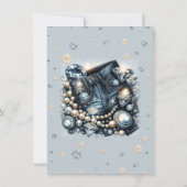 Denim Diamonds & Parels Jeans Verjaardagsfeest Kaart (Achterkant)