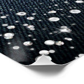 Denim Diamonds Parels Verjaardagsfeestje Welkom Perfect Poster (Hoek)