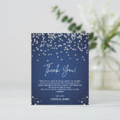 Denim Diamonds Pearl Wedding Shower Dank u kaart (Staand voorkant)