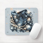 Denim Diamonds & Pearls Jeans Bling Muismat (Met muis)