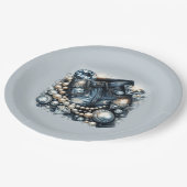 Denim Diamonds & Pearls Jeans Bling Verjaardagsfee Papieren Bordje (Gekanteld)