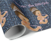 Denim & Diamonds Princess Baby Cadeaupapier (Rol Hoek)
