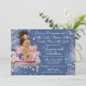 Denim & Diamonds Princess Roze en Zilver Kaart (Staand voorkant)