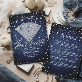 Denim Diamonds Reisroute Bling Bachelorette Party Kaart