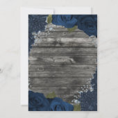 Denim Diamonds Rozen Rustic Wood Cream Lace Kaart (Achterkant)