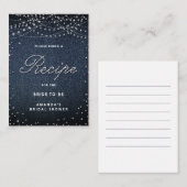 Denim Diamonds Rustieke Lichten Elegant Bruids Rec Informatiekaartje (Voorkant / Achterkant)