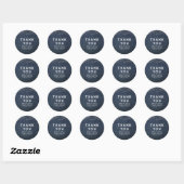 Denim Diamonds Rustieke Lichten Elegant Dank u Ronde Sticker (Vel)