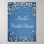 Denim & Diamonds Scattered Bling Poster Banner (Voorkant)