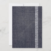 Denim & Diamonds Sparkling Navy Bow Verjaardagsfee Kaart (Achterkant)