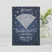 Denim Diamonds Sterren Bachelorette Party Route Kaart (Staand voorkant)