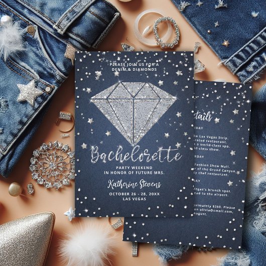 Denim Diamonds Sterren Bachelorette Party Route Kaart