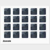 Denim & Diamonds Sweet 16 verjaardagsfeeststickers Vierkante Sticker (Vel)