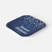 Denim & Diamonds Sweet Sixteen 16e verjaardag Papieren Bordje (Gebogen)