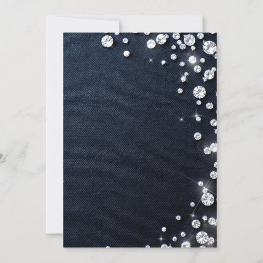 Denim Diamonds Thema Classy 30ste Verjaardagsfeest Kaart (Achterkant)