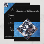 Denim & Diamonds Uitnodiging II (Voorkant / Achterkant)