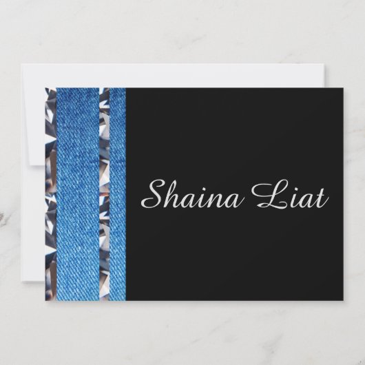 Denim & Diamonds Uitnodiging III (Achterkant)