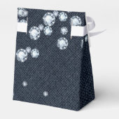 Denim & Diamonds verjaardagsfeest cadeau dozen Bedankdoosjes (Achterkant)