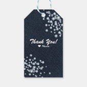 Denim & Diamonds Verspreide Bling Party Favor Cadeaulabel (Voorkant)