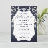 Denim Diamonds Vlinder Lijst Bling Vrijgezellenfee Kaart (Staand voorkant)