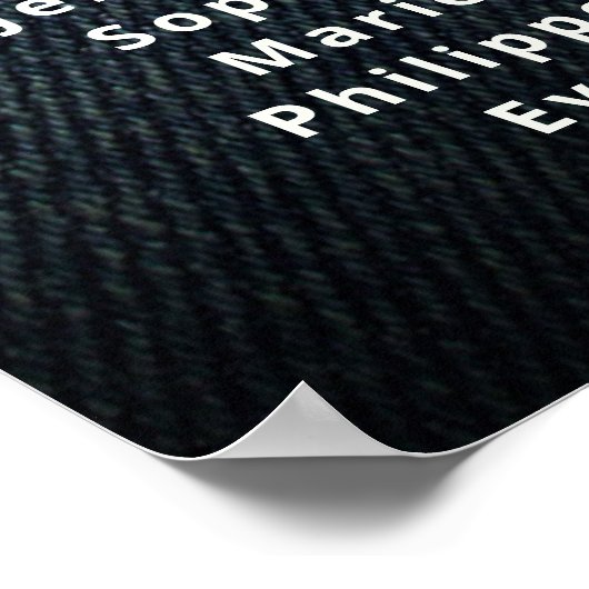 Denim Diamonds Vrijgezellenfeest Chic Zitplaatskaa Poster (Hoek)